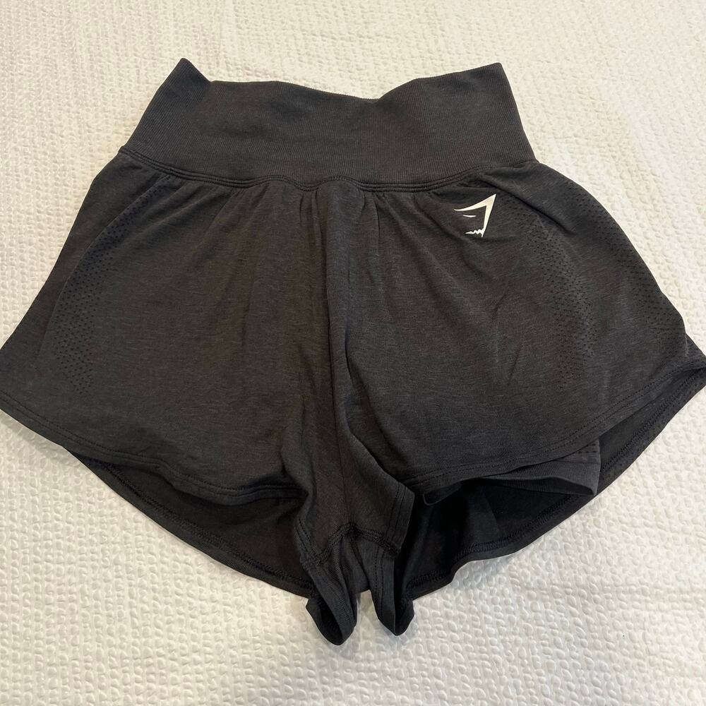 Gymshark black compression double shorts S women